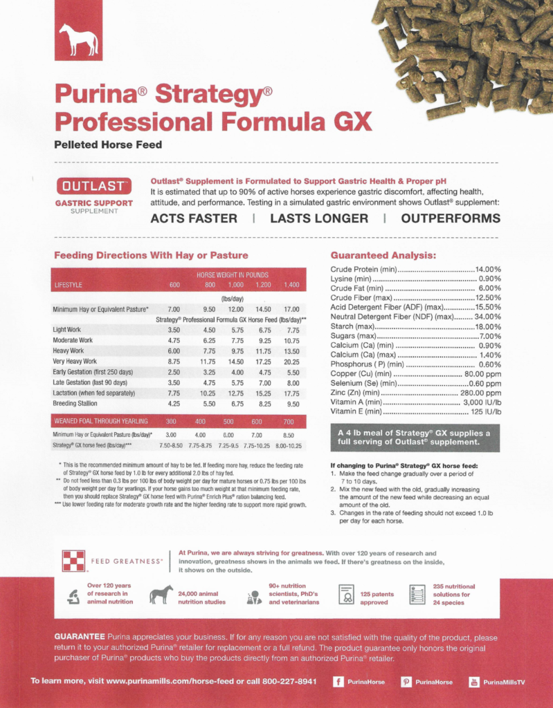 Purina Strategy Professional Formula GX WS Ag Center